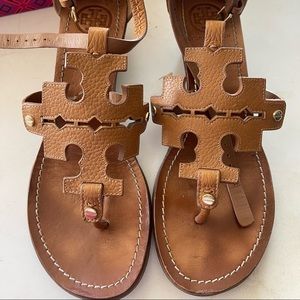 Tory Burch Tan Phoebe Wedges